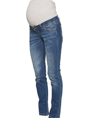 Jeansy Straight Leg Mamalicious niebieski denim