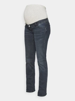 Jeansy Straight Leg Mamalicious ciemnoniebieski