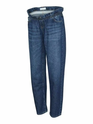 Jeansy Straight Leg Mamalicious niebieski denim