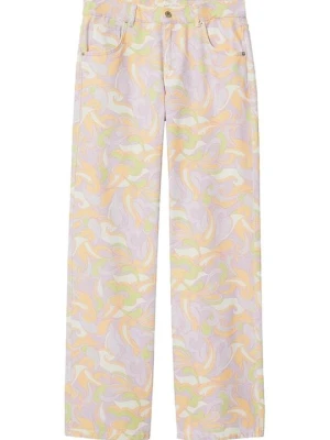 Jeansy Straight Leg Mango fioletowy