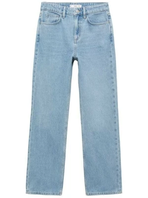 Jeansy Straight Leg Mango jasnoniebieski