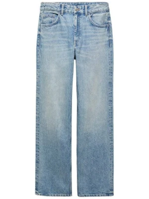 Jeansy Straight Leg Mango jasnoniebieski