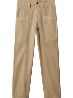 Jeansy Straight Leg Mango khaki