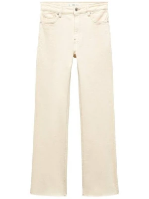 Jeansy Straight Leg Mango mleczny