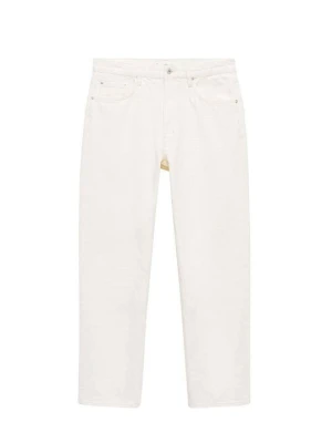 Jeansy Straight Leg Mango mleczny
