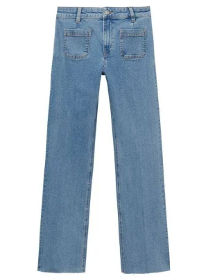 Jeansy Straight Leg Mango niebieski