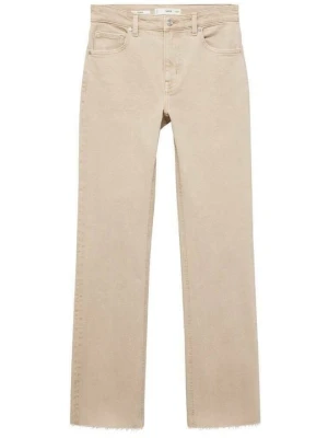 Jeansy Straight Leg Mango piaskowy