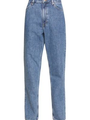 Jeansy Straight Leg Monki niebieski denim