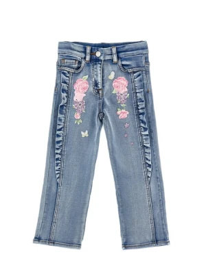 Jeansy Straight Leg Monnalisa niebieski denim