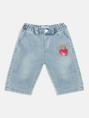 Jeansy Straight Leg MOSCHINO jasnoniebieski