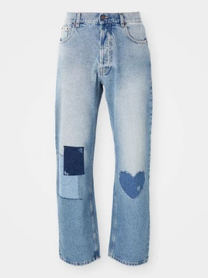 Jeansy Straight Leg MOSCHINO niebieski