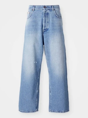 Jeansy Straight Leg MOSCHINO niebieski denim