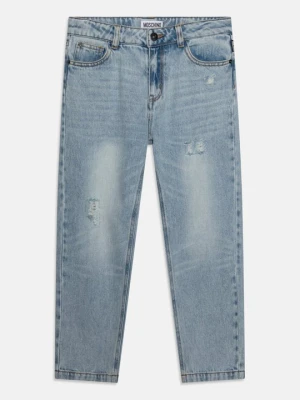 Jeansy Straight Leg MOSCHINO niebieski denim