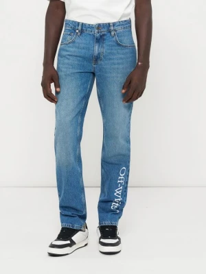 Jeansy Straight Leg Off White granatowy