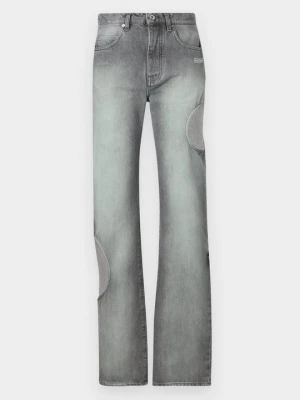Jeansy Straight Leg Off White jasnoszary