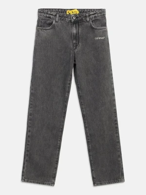 Jeansy Straight Leg Off White szary