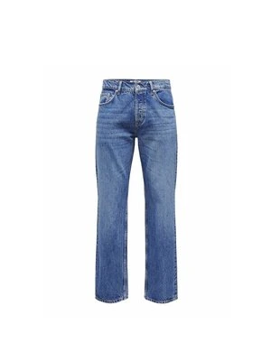 Jeansy Straight Leg Only & Sons niebieski denim