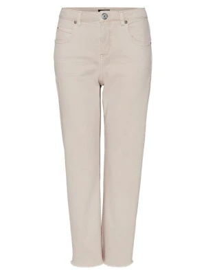 Jeansy Straight Leg Opus beżowy