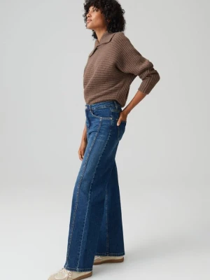 Jeansy Straight Leg Opus niebieski denim