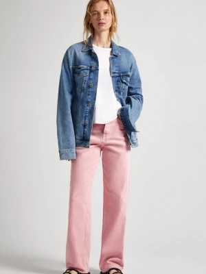Jeansy Straight Leg Pepe Jeans różowy