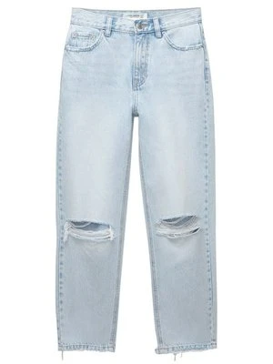Jeansy Straight Leg PULL&BEAR niebieski