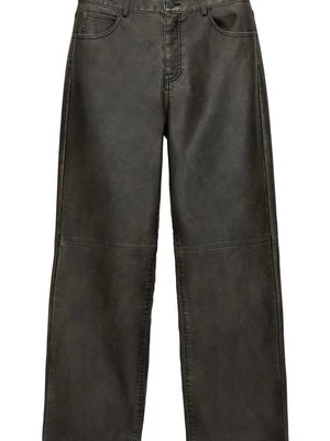 Jeansy Straight Leg PULL&BEAR brązowy