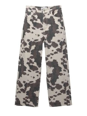 Jeansy Straight Leg PULL&BEAR brązowy
