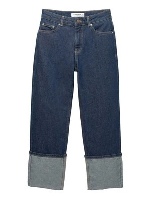 Jeansy Straight Leg PULL&BEAR granatowy