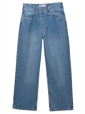 Jeansy Straight Leg PULL&BEAR niebieski denim