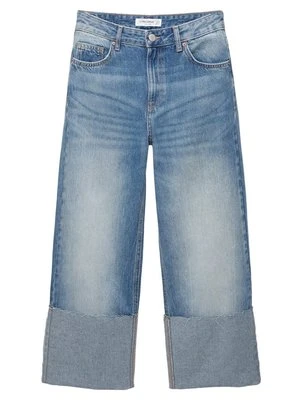 Jeansy Straight Leg PULL&BEAR niebieski denim