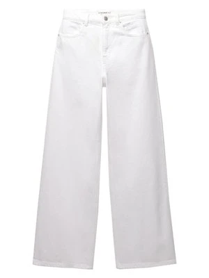 Jeansy Straight Leg PULL&BEAR biały