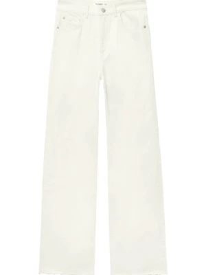 Jeansy Straight Leg PULL&BEAR beżowy
