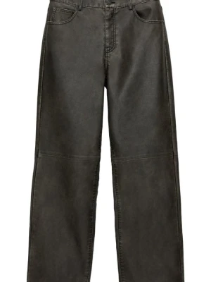Jeansy Straight Leg PULL&BEAR brązowy