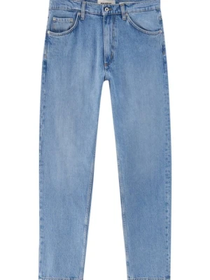 Jeansy Straight Leg PULL&BEAR niebieski melanż