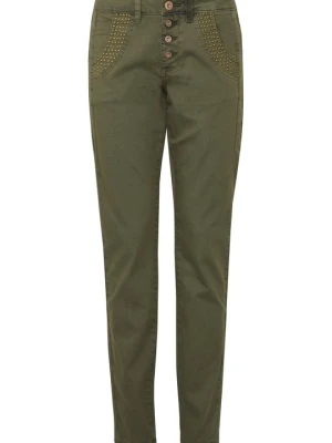 Jeansy Straight Leg PULZ khaki