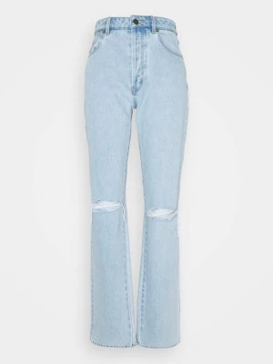 Jeansy Straight Leg Rollas przecierany denim