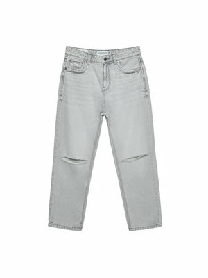 Jeansy Straight Leg Stradivarius ciemnoszary