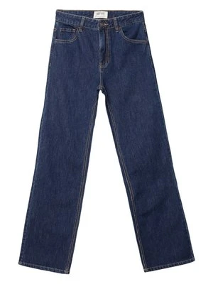 Jeansy Straight Leg Stradivarius granatowy