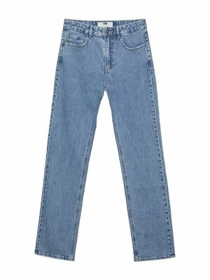 Jeansy Straight Leg Stradivarius ciemnoniebieski