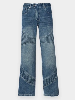 Jeansy Straight Leg The Ragged Priest denim z efektem zabrudzenia