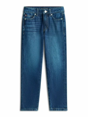 Jeansy Straight Leg Tommy Hilfiger granatowy