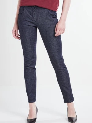 Jeansy Straight Leg Trussardi granatowy