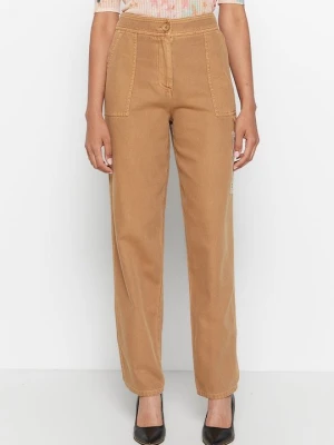 Jeansy Straight Leg TWINSET beżowy