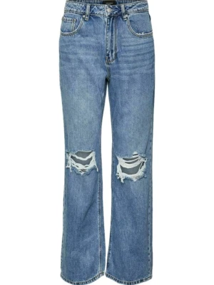 Jeansy Straight Leg Vero Moda granatowy