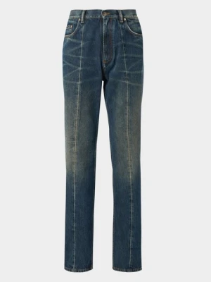 Jeansy Straight Leg Versace ciemnoniebieski