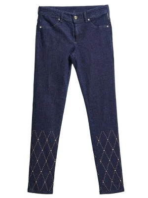 Jeansy Straight Leg Versace Jeans Couture granatowy