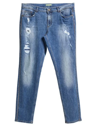 Jeansy Straight Leg Versace Jeans Couture granatowy