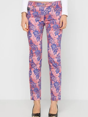 Jeansy Straight Leg Versace Jeans Couture różowy