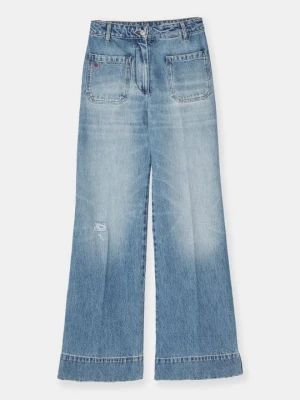 Jeansy Straight Leg Victoria Beckham niebieski denim