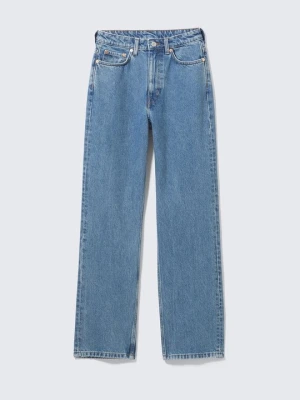 Jeansy Straight Leg Weekday niebieski denim